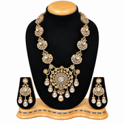 Regal Crystal Cascade Necklace Set