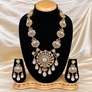 Regal Crystal Cascade Necklace Set