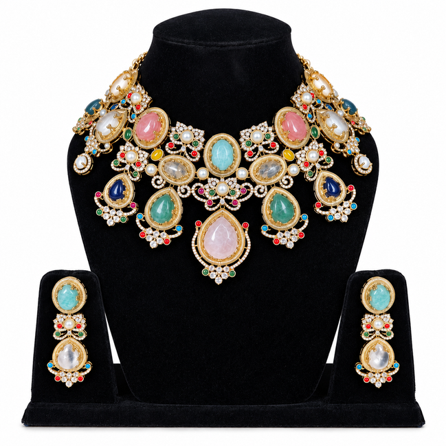 Pastel Heritage Bloom Necklace Set