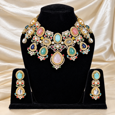 Pastel Heritage Bloom Necklace Set