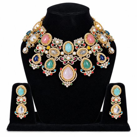 Pastel Heritage Bloom Necklace Set
