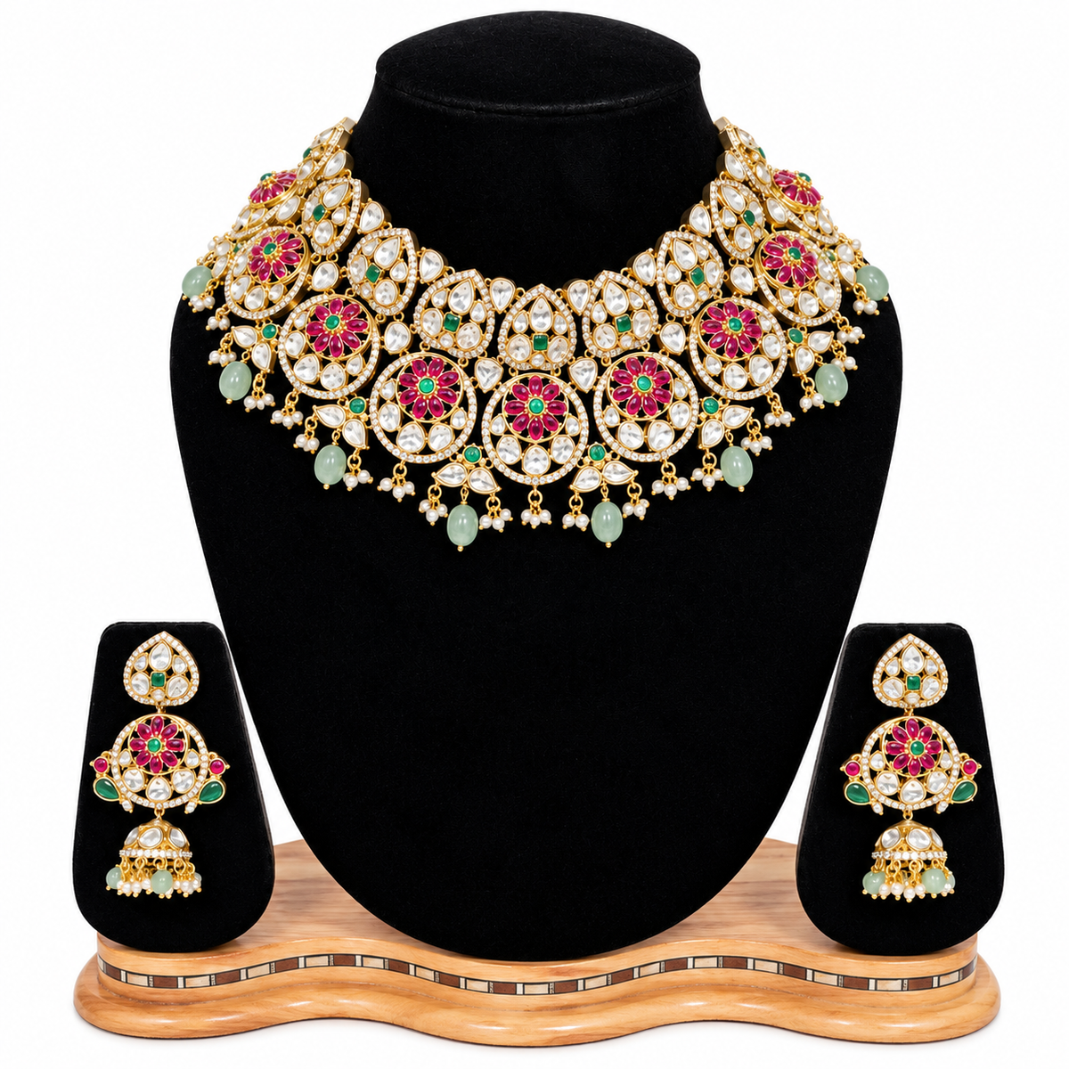 Gulbahar Meenakari Kundan Necklace Set