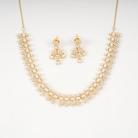 Pearl Cascade Royal Necklace Set