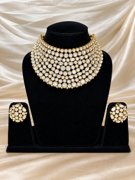 Regal Kundan Crystal Choker Set