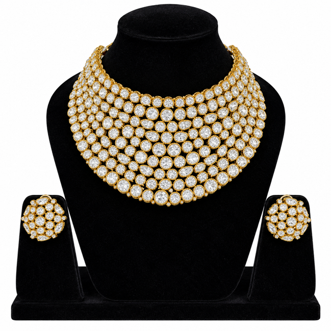 Regal Kundan Crystal Choker Set