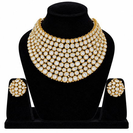 Regal Kundan Crystal Choker Set