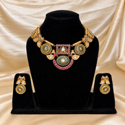 Royal Lotus Kundan Necklace Set