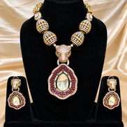 Emerald Green Heritage Pendant Necklace Set