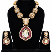Emerald Green Heritage Pendant Necklace Set