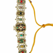 Traditional Meenakari-Inspired Stone-Studded Choker Necklace Set with Matching Earrings