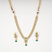 Emerald Bloom Royal Necklace Set