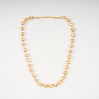 Handcrafted Filigree Pearl Bead Mala Necklace (Motimala)