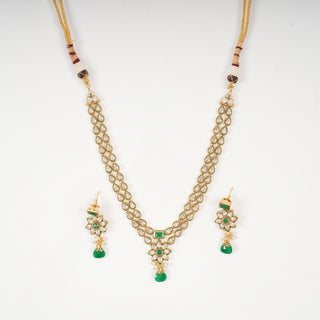 Emerald Bloom Royal Necklace Set