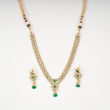 Emerald Bloom Royal Necklace Set
