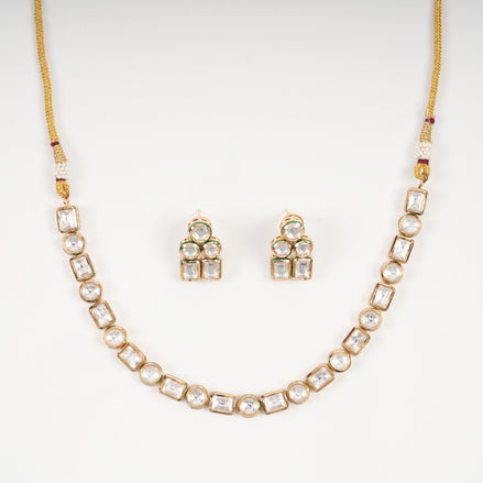 Classic Geometric Crystal Necklace